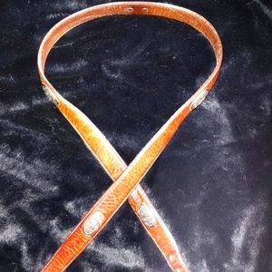 Fossil leather Golf Theme belt 48"